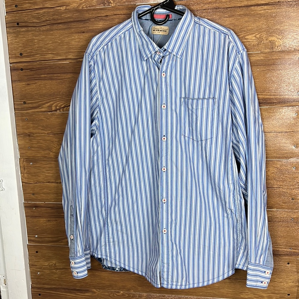 Tommy Bahamas make life one long weekend button Down mens shirt size Xl